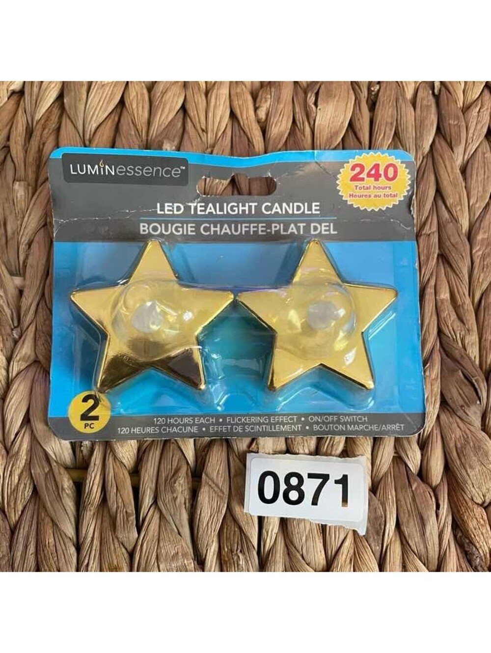 ✅Flickering LED Tea Light Candles with Embedded Star Fairy String Lights#️⃣0871